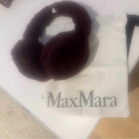 Maxmara Burgundy Teddy Earmuffs - Picture 5 of 8